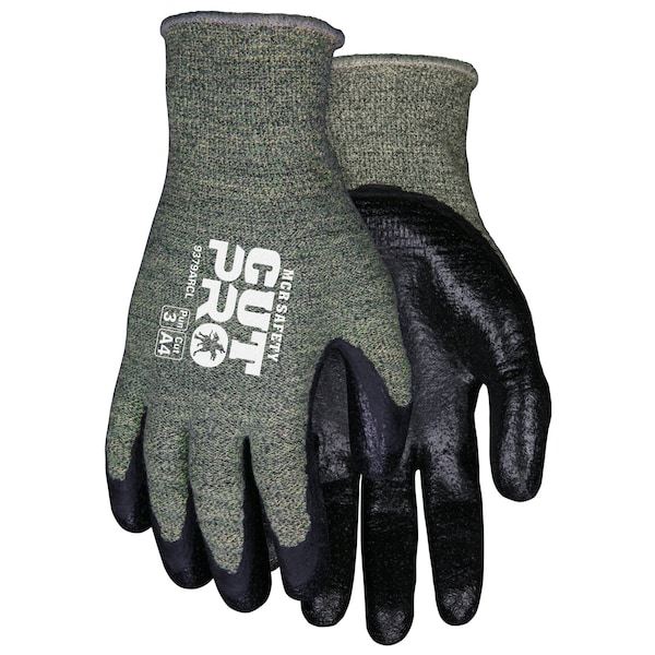 Guantes de seguridad Mcr, Kevlar/Sintéticos, Negro APG M, Paquete de 12 - 9379ARCM