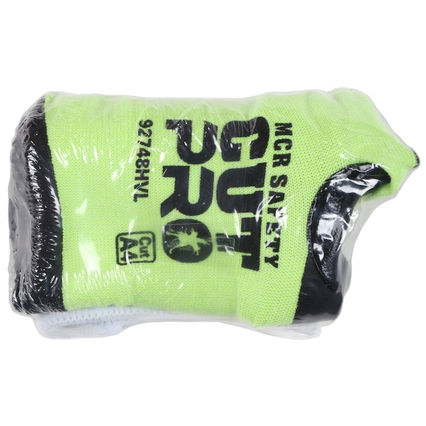 Guantes de seguridad Mcr, Corte Pro, 18g, RefThmb, Alta visibilidad, MicroPuntos L XS, 12 piezas - VP92748HVXS