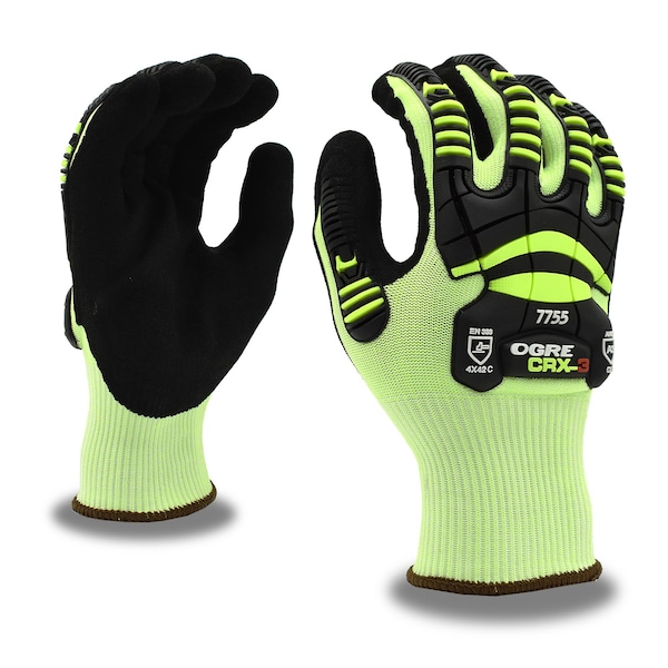 Cordova Impact, OGRE CRX-3, Sandy Nitrile, Guantes de Corte A3, L - 7755L