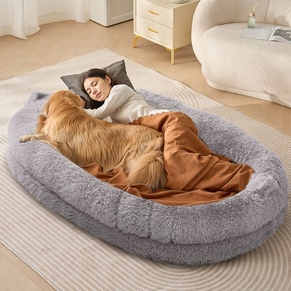 VEVOR Human Dog Bed 72x48x10in Large Human Size Dog Bean Bed Washable PV Velvet - RLGCQBWTYXZMLCKEJV0