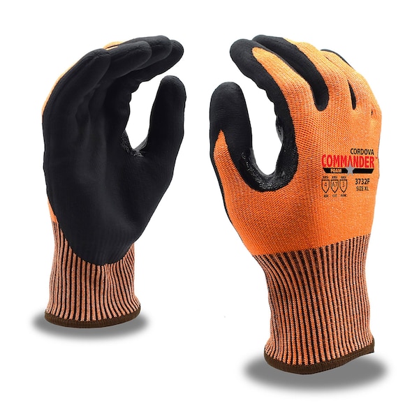 Cordova COMMANDER FOAM, Guantes de Corte A7 de HPPE/Glass/Steel, XL - 3732FXL