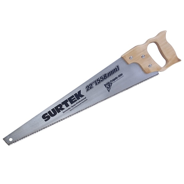 Surtek Triple Edge Handsaw With Wood Handle 22 - 120247