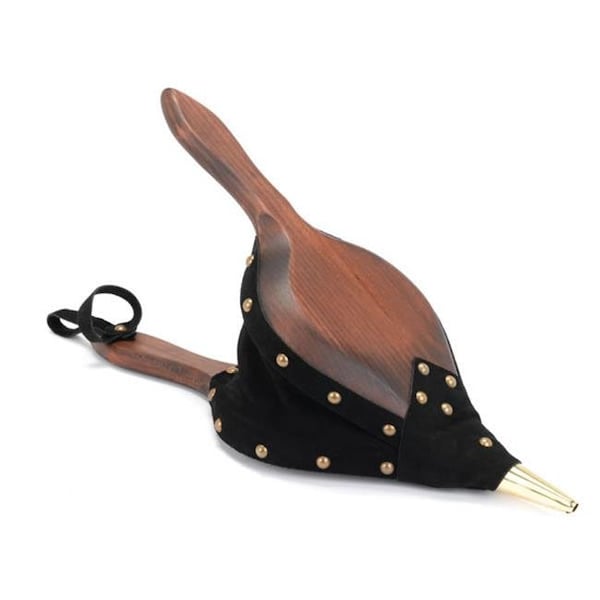 Johnny Beard JOHNNY BEARD COMPANY 68070 Round Back American White Pine Bellows; Leather Trim; 7.5 in. x 21 in. - 68070