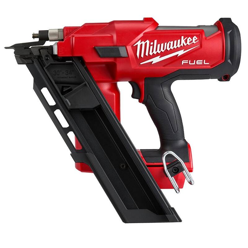 Clavadora de armazón inalámbrica Milwaukee M18 FUEL de 18 voltios con ángulo de 30 grados y motor sin escobillas de 3-1/2 pulgadas (sólo herramienta) - 2745-20