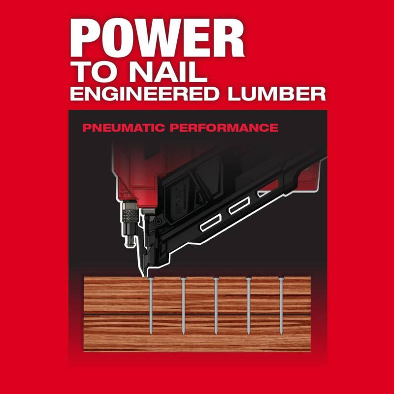 Clavadora de armazón inalámbrica Milwaukee M18 FUEL de 18 voltios con ángulo de 30 grados y motor sin escobillas de 3-1/2 pulgadas (sólo herramienta) - 2745-20