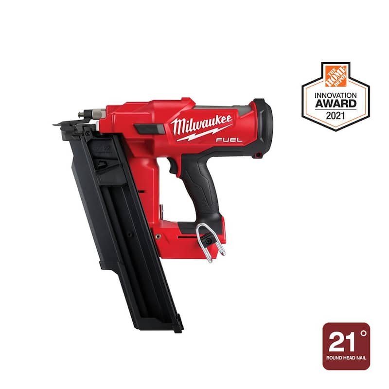 Clavadora inalámbrica Milwaukee M18 FUEL de 18 voltios y 21 grados de ángulo con tecnología de iones de litio y cepillado sin escobillas (solo la herramienta) - 2744-20.