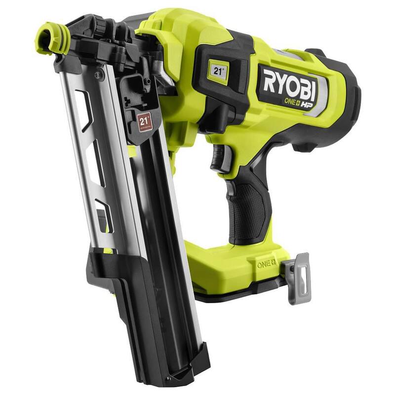 Clavadora de armazón RYOBI ONE+ HP 18V sin escobillas AirStrike de 21° inalámbrica (solo herramienta) - PBL345B