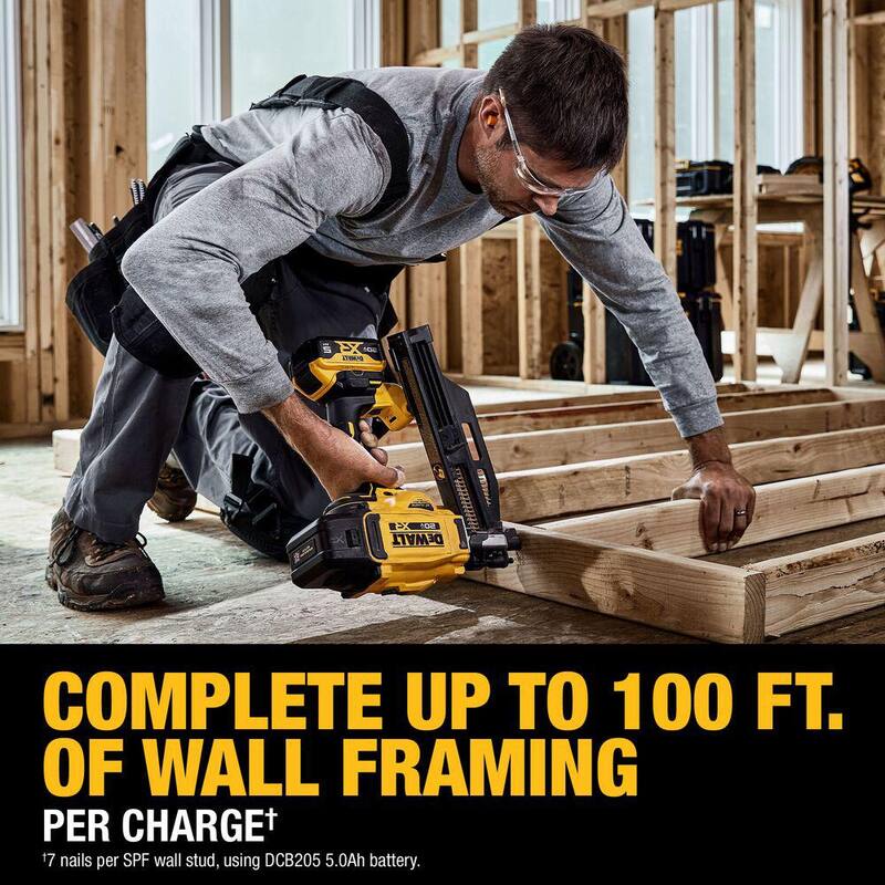 DEWALT Clavadora inalámbrica para armado con ángulo de 21° de 20 voltios (sólo herramienta) - DCN920B