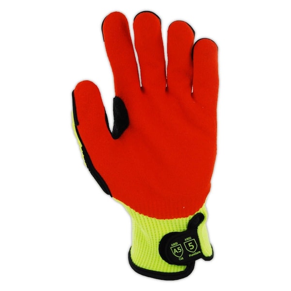 Guantes recubiertos Magid, Nivel de corte A5, Amarillo de alta visibilidad, S - TRX540S