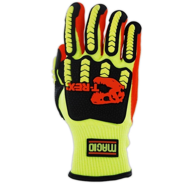 Guantes recubiertos Magid, Nivel de corte A5, Amarillo de alta visibilidad, S - TRX540S