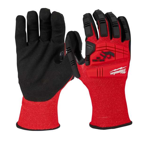 Guantes recubiertos resistentes al corte de Milwaukee Tool, Nivel de corte A3, calibre 18, M (8) - 48-22-8971