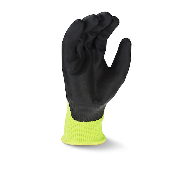 Guantes recubiertos resistentes al corte de Radial, Nivel de corte A4, color lima de alta visibilidad, talla S - RWG564S.