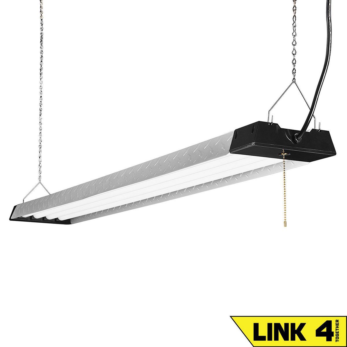 Luz de taller colgante LED de placa de diamante Linkable de 4 ft y 10,000 lúmenes de Braun - 56780