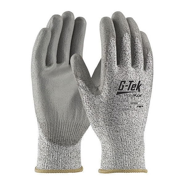 Guantes recubiertos resistentes a cortes Pip, Nivel de corte A3, calibre 13, gris, L (9) - 16-530/L.