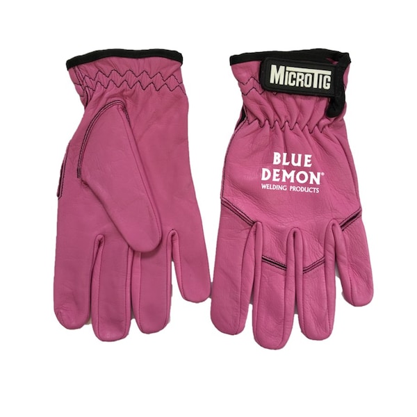 Guante de soldadura Blue Demon Micro-TIG, para trabajos ligeros, tamaño M, ROSA - BDWG-MICROTIG-ROSA-M