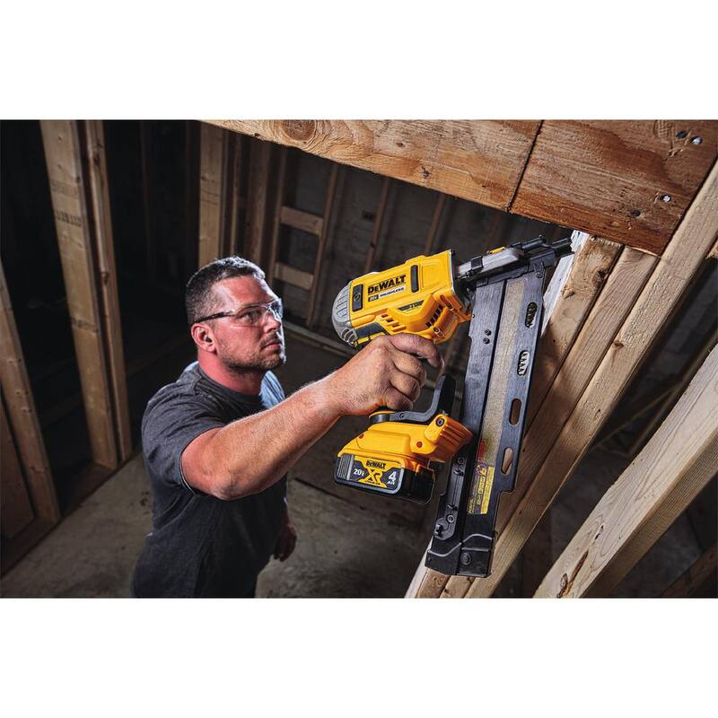 DEWALT 20V MAX XR Clavadora inalámbrica de iones de litio sin escobillas 2 velocidades 21° de plástico (herramienta solamente) - DCN21PLB