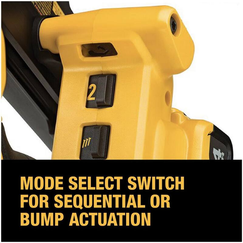 DEWALT 20V MAX XR Clavadora inalámbrica de iones de litio sin escobillas 2 velocidades 21° de plástico (herramienta solamente) - DCN21PLB