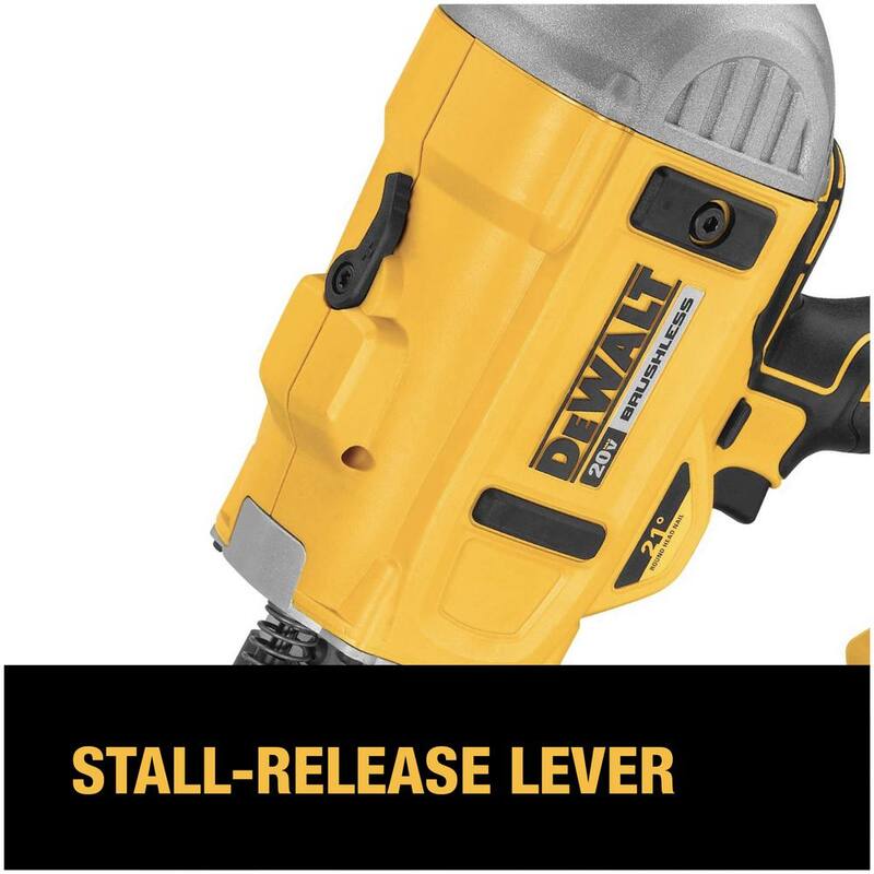 DEWALT 20V MAX XR Clavadora inalámbrica de iones de litio sin escobillas 2 velocidades 21° de plástico (herramienta solamente) - DCN21PLB