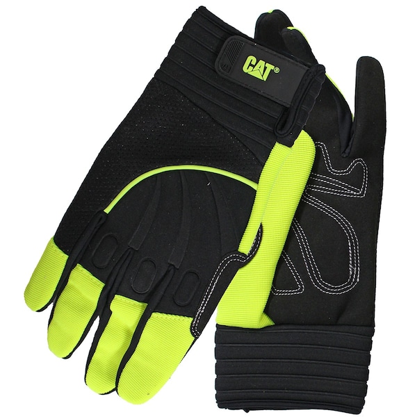 Guante mecánico de la serie Pro de alta visibilidad de Cat Merchandise, tamaño grande - CAT012224L