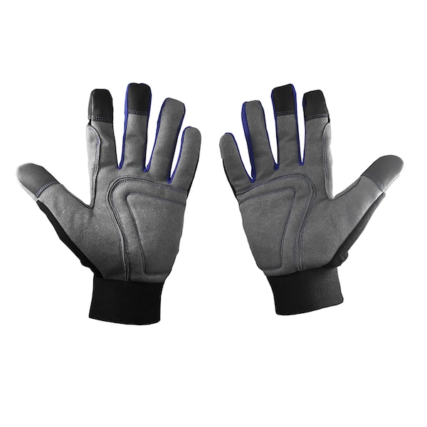 Guante de trabajo de ajuste universal de gamuza ultra suave sin fricción, azul - WG100012