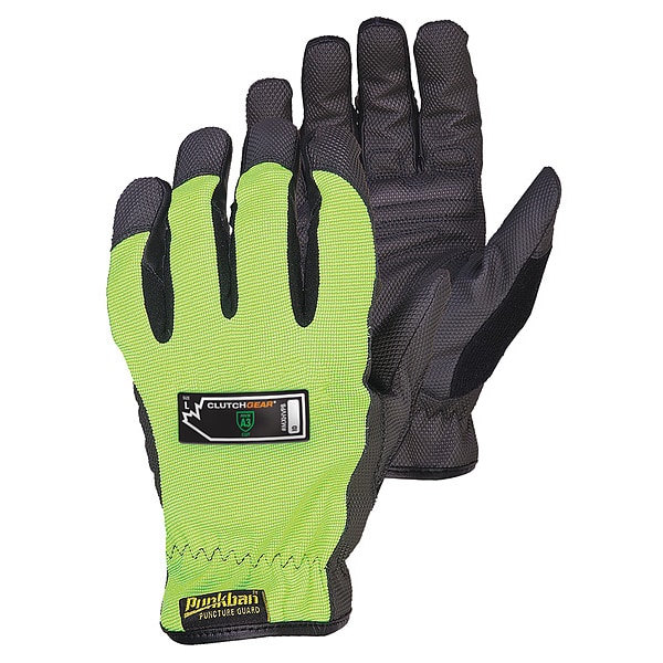Guantes para mecánicos de Superior Glove, M, Negro/Lima, Nylon Elástico - MXHVPB-M