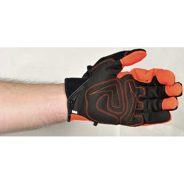 Guantes Mecánicos de Alto Rendimiento Ironclad Wear de Alta Visibilidad, S, Naranja, Nylon/Spandex Acanalado - IVO2-02-S.