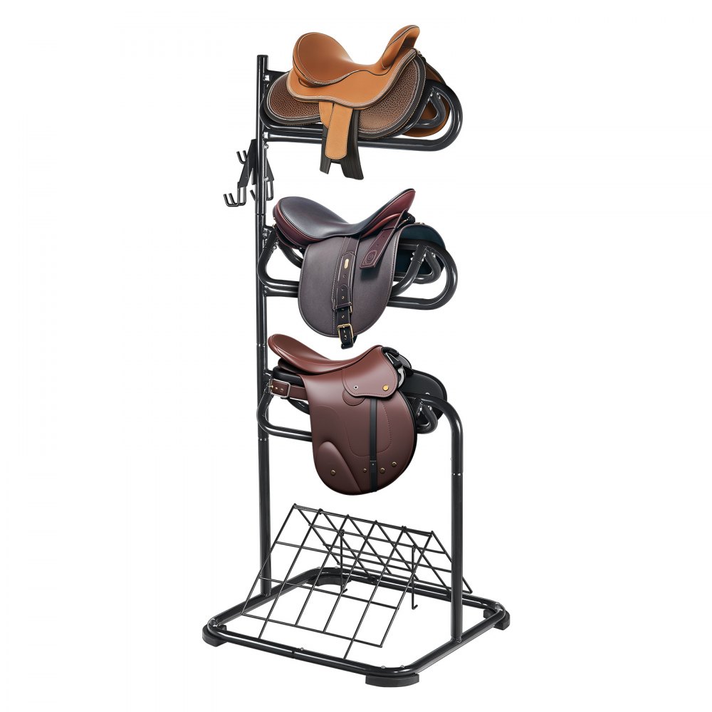 VEVOR Freestanding Saddle Stand 3 Tiers English and Western Saddle Rack - MAJLS3030685HTNTLV0