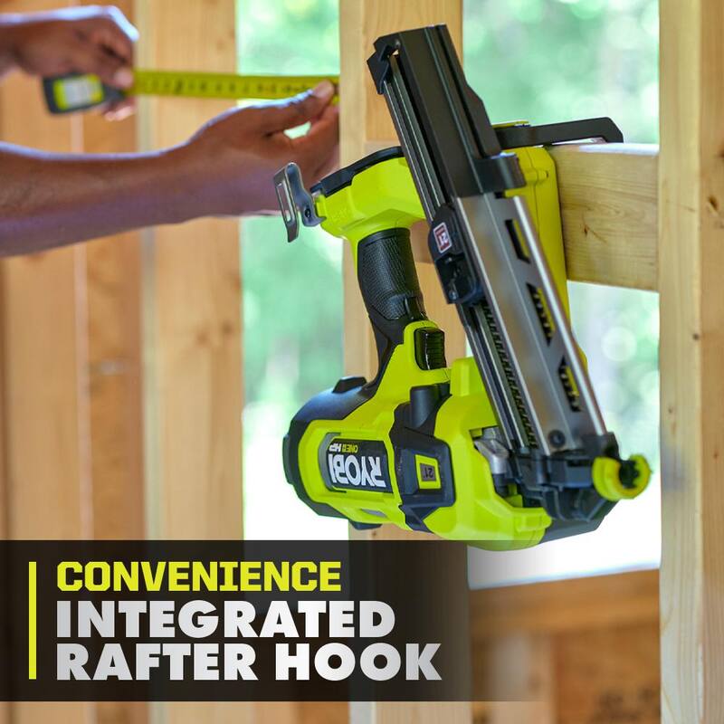 RYOBI ONE+ HP Clavadora de Armazón sin Escobillas Inalámbrica a 21° con Kit de Batería de Alto Rendimiento de 4.0 Ah y Cargador - PBL345K