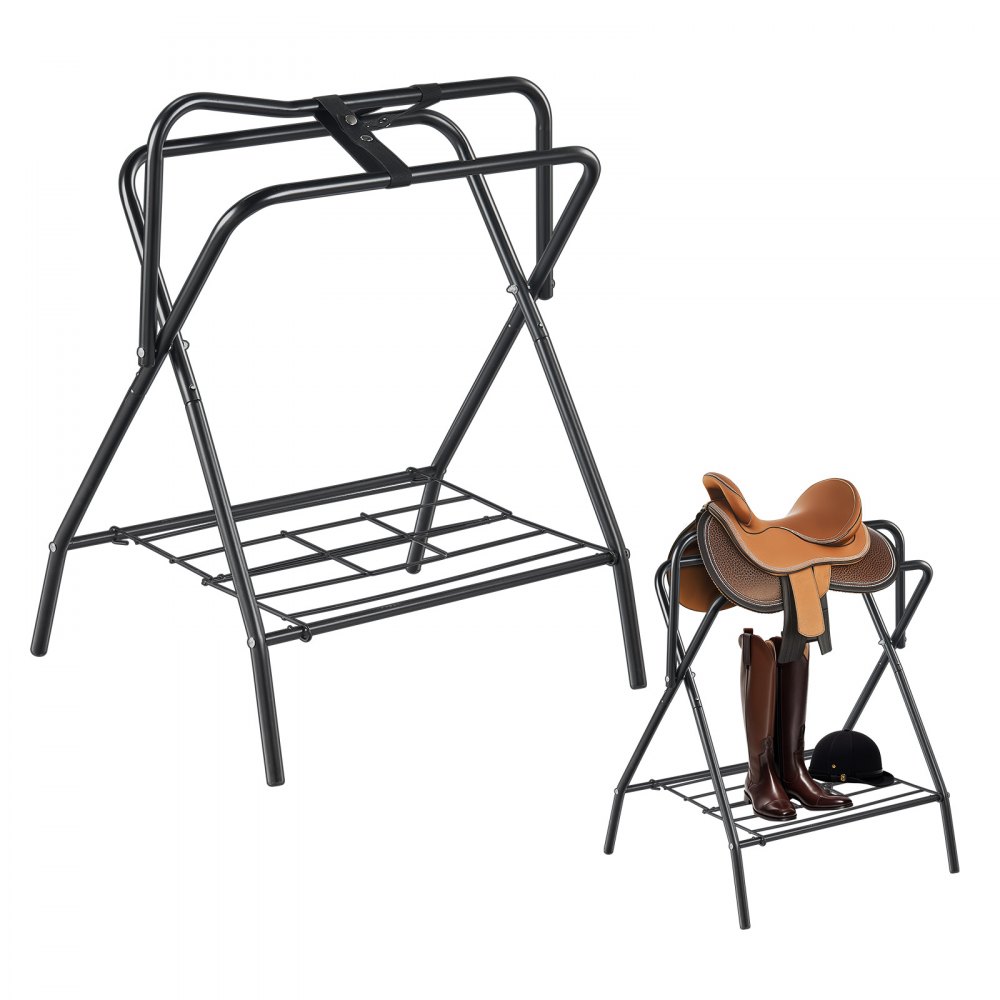 VEVOR Folding Saddle Rack Freestanding Horse Saddle Stand for English Saddle - MAJXXZDK2819ERWR1V0