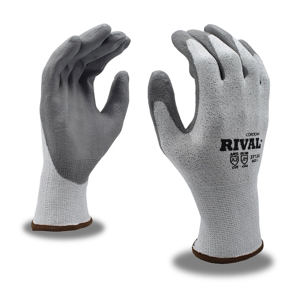 Guantes de alto rendimiento y resistencia al corte de Cordova, de acero y vidrio, color blanco HPPE/PU blanco, modelo Rival, talla XL - 3712XL