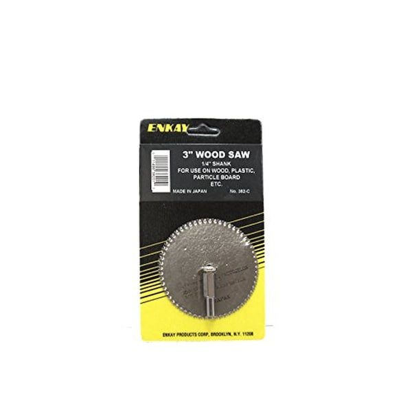 Enkay 382-C 3-Inch Wood Saw 1/4-Inch Shank, Carded - 382-C