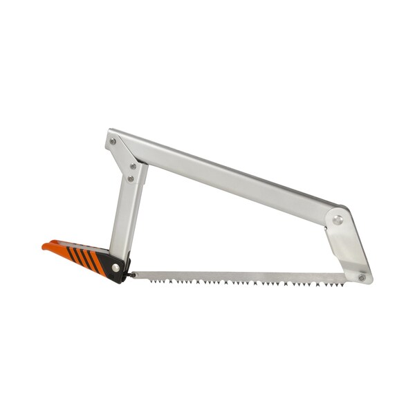 Allen Co Huntsman Folding Saw & Sheath, 1 Wood Blade & 1 Bone/Metal Blade, 11 in. Blades, Gray/Orange/Black - 18920