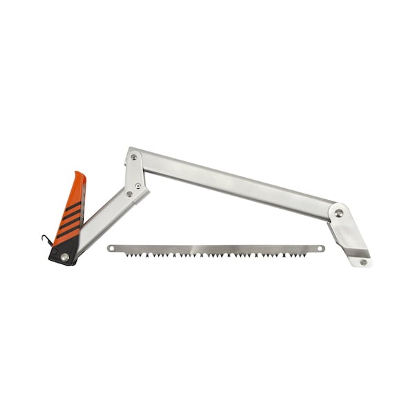 Allen Co Huntsman Folding Saw & Sheath, 1 Wood Blade & 1 Bone/Metal Blade, 11 in. Blades, Gray/Orange/Black - 18920