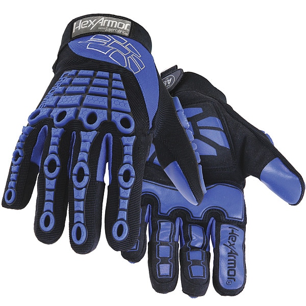 Guantes de impacto resistentes a cortes Hexarmor, Nivel de Corte A8, Negro/Azul, 2XL - 4024-XXL (11)