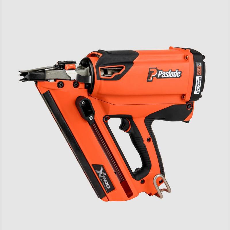 Paslode CF325XPRO 24 7.2-Volt Batería de Iones de Litio 3-1/4 in. Clavadora inalámbrica de encuadre de carga de tira de gas de 30 grados - 906800