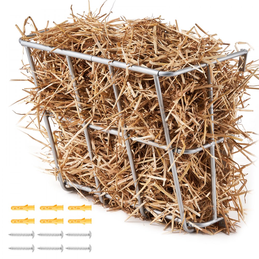 VEVOR Livestock Hay Feeder 18.5 Gallons Wall Mounted Goat Hay Rack for Horses - SCWSQBGSWGWS1EGM7V0