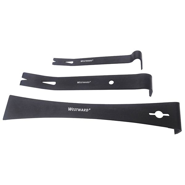 Westward Pry Bar, Curved, High Carbon Steel, 3pcs. - 31MA23