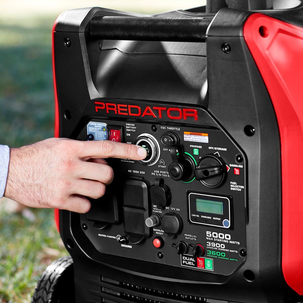 Generador Inverter Predator de 5000 vatios de doble combustible MUY SILENCIOSO con arranque remoto y tecnología CO SECURE, EPA - 71367