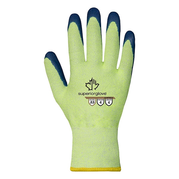 Guante cortante resistente Superior Glove, Nivel de corte A9, calibre 18, 8 - S18TXLX-8