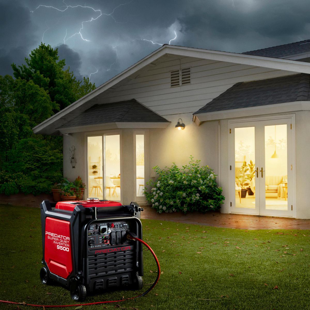Generador inversor Predator de 9500 vatios SUPER SILENCIOSO con tecnología CO SECURE, EPA - 71365