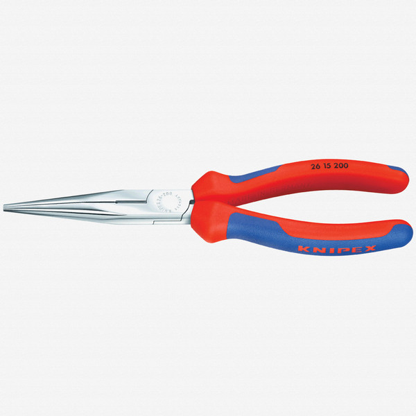 Knipex 8" Snipe Nose Side Cutting Pliers (Stork Beak Pliers) - Chrome Plated