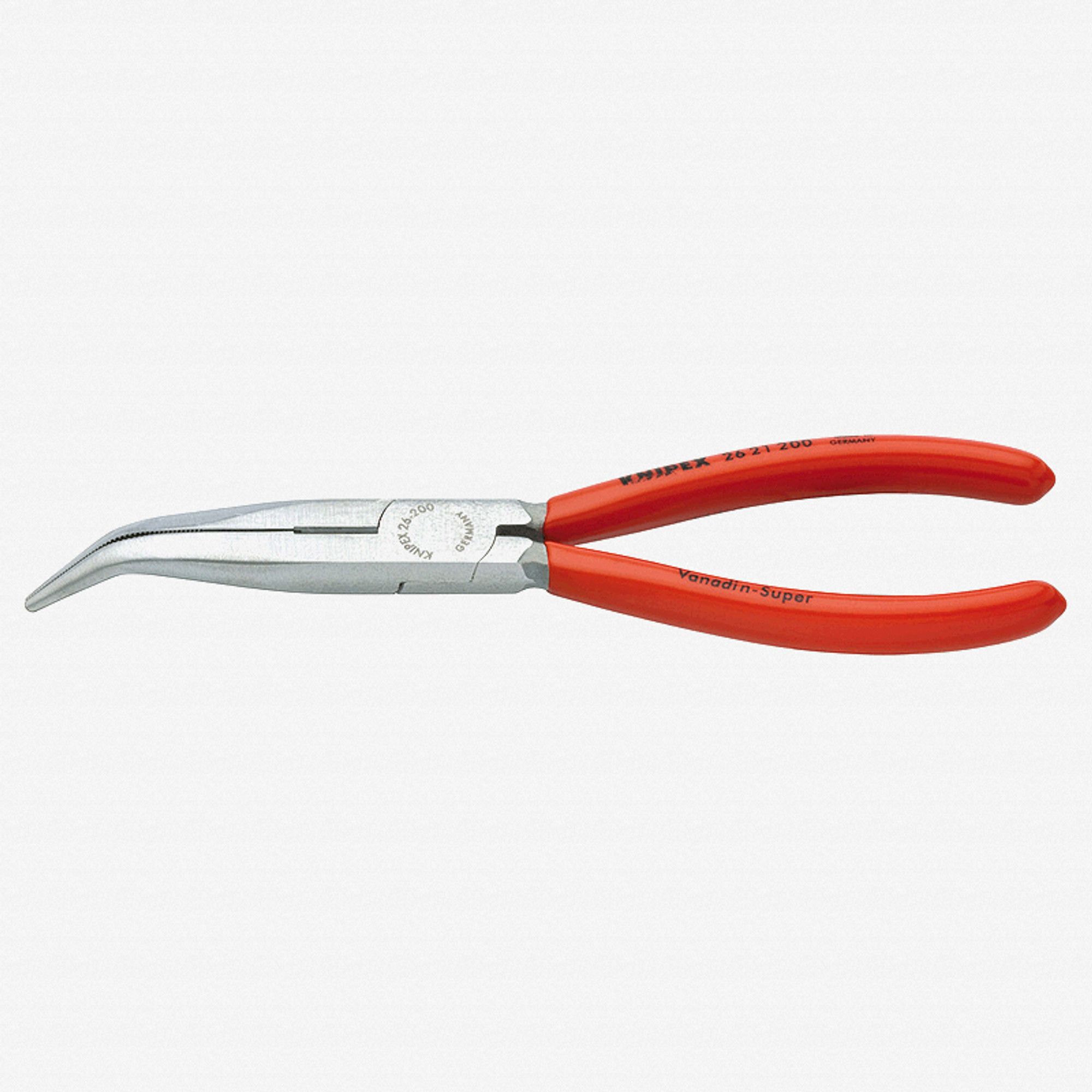 Knipex 8" Chain Nose Side Cutting Pliers (Stork Beak Pliers) - Plastic Grip