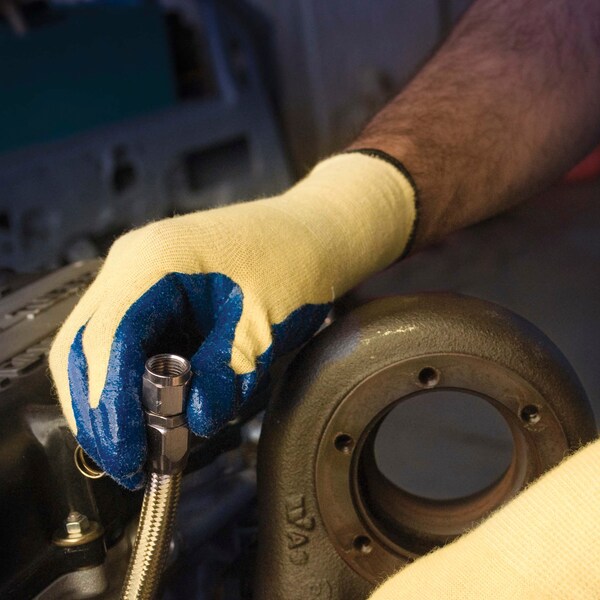 Guantes recubiertos resistentes al corte Kleenguard, Nivel de corte A2, 15 ga, amarillos, 2XL - 98234