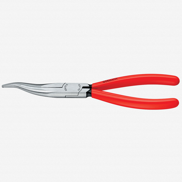 Knipex 8" Mechanic's Curved Pliers (Dolphin Nose) - Plastic Grip