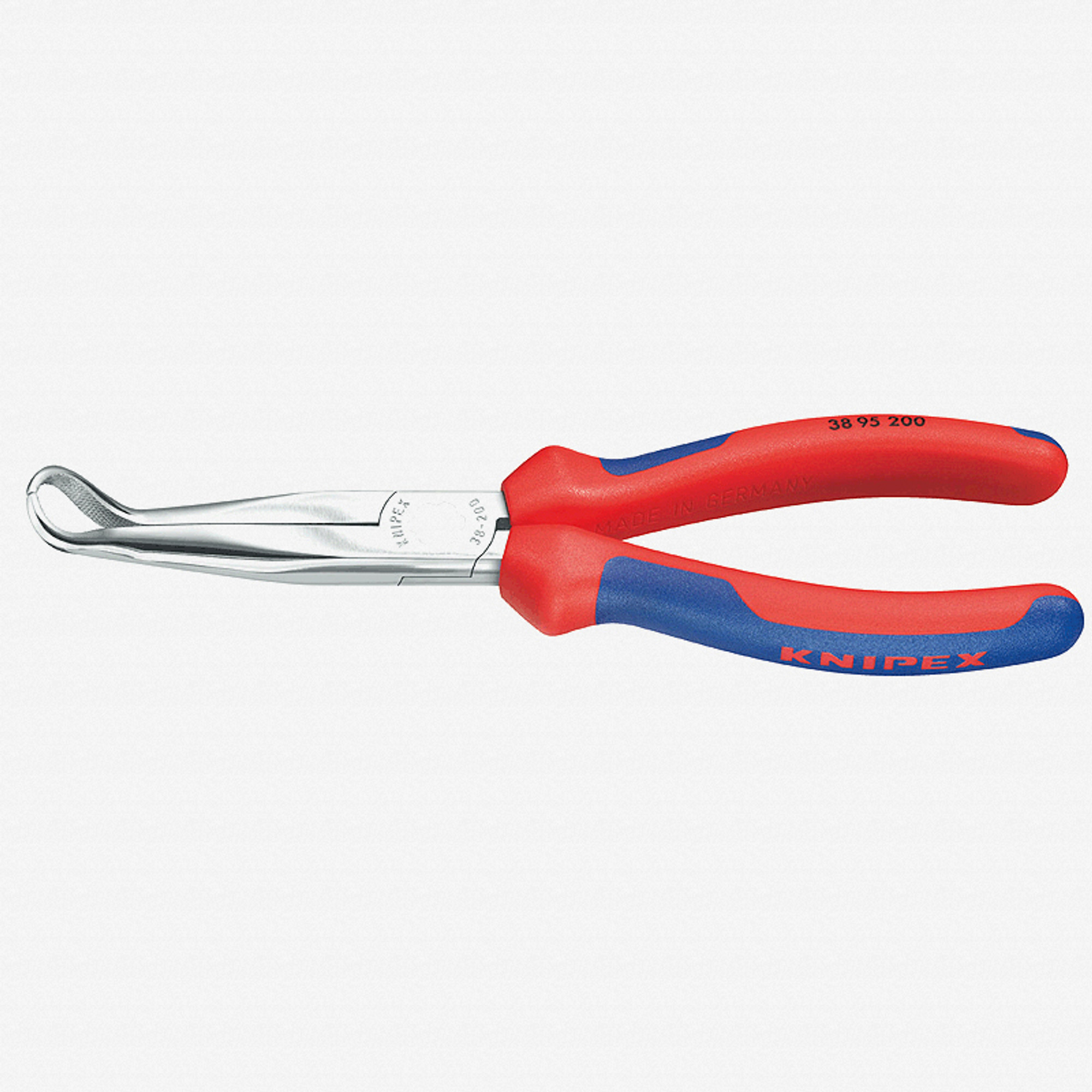 Knipex 8" Mechanic's 45 Degree Bent Pliers (spark plug cover grabber) - Chrome w/ MultiGrip