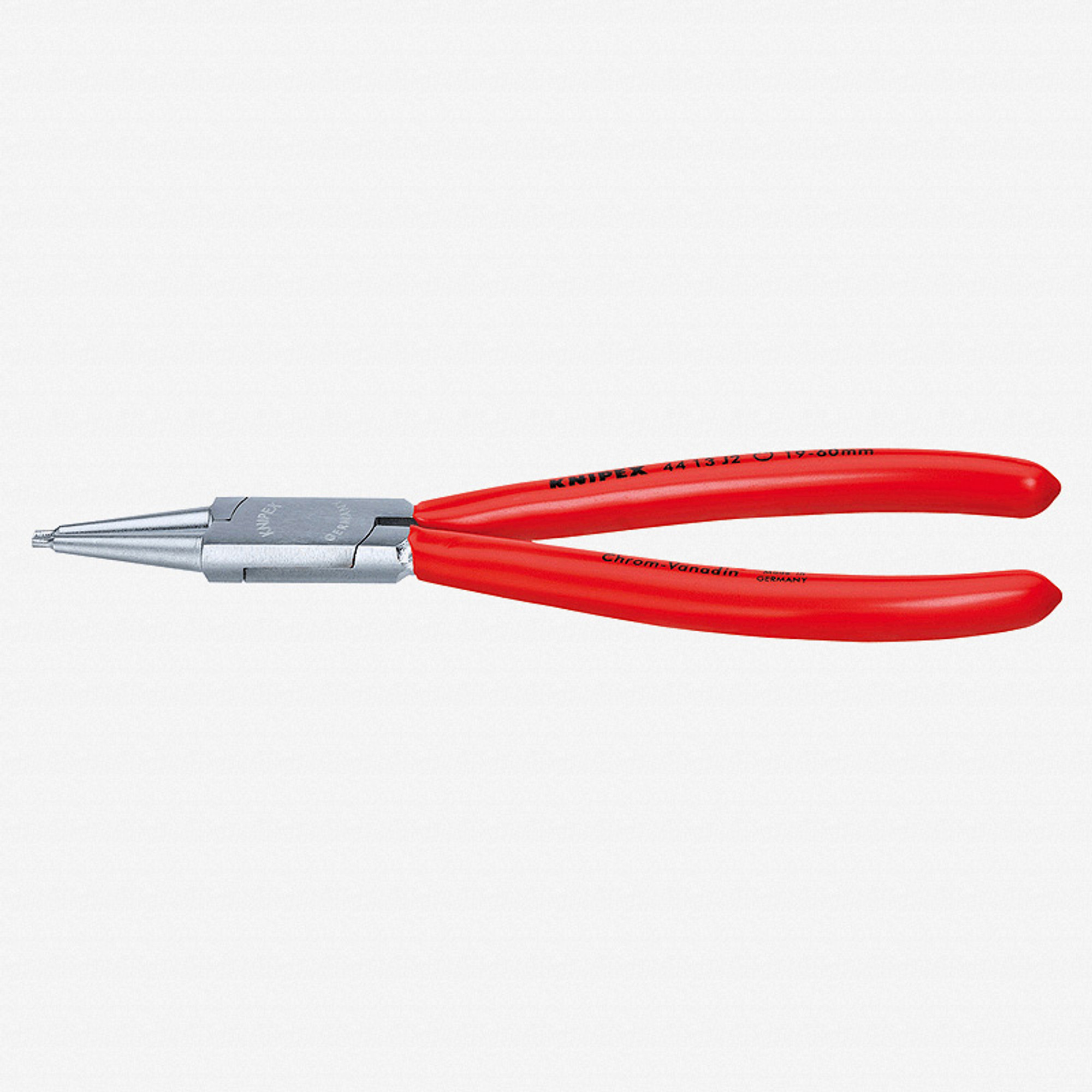 Knipex Straight Tip Internal Circlip Pliers 19-60 mm dia - Chrome w/ Plastic Grip