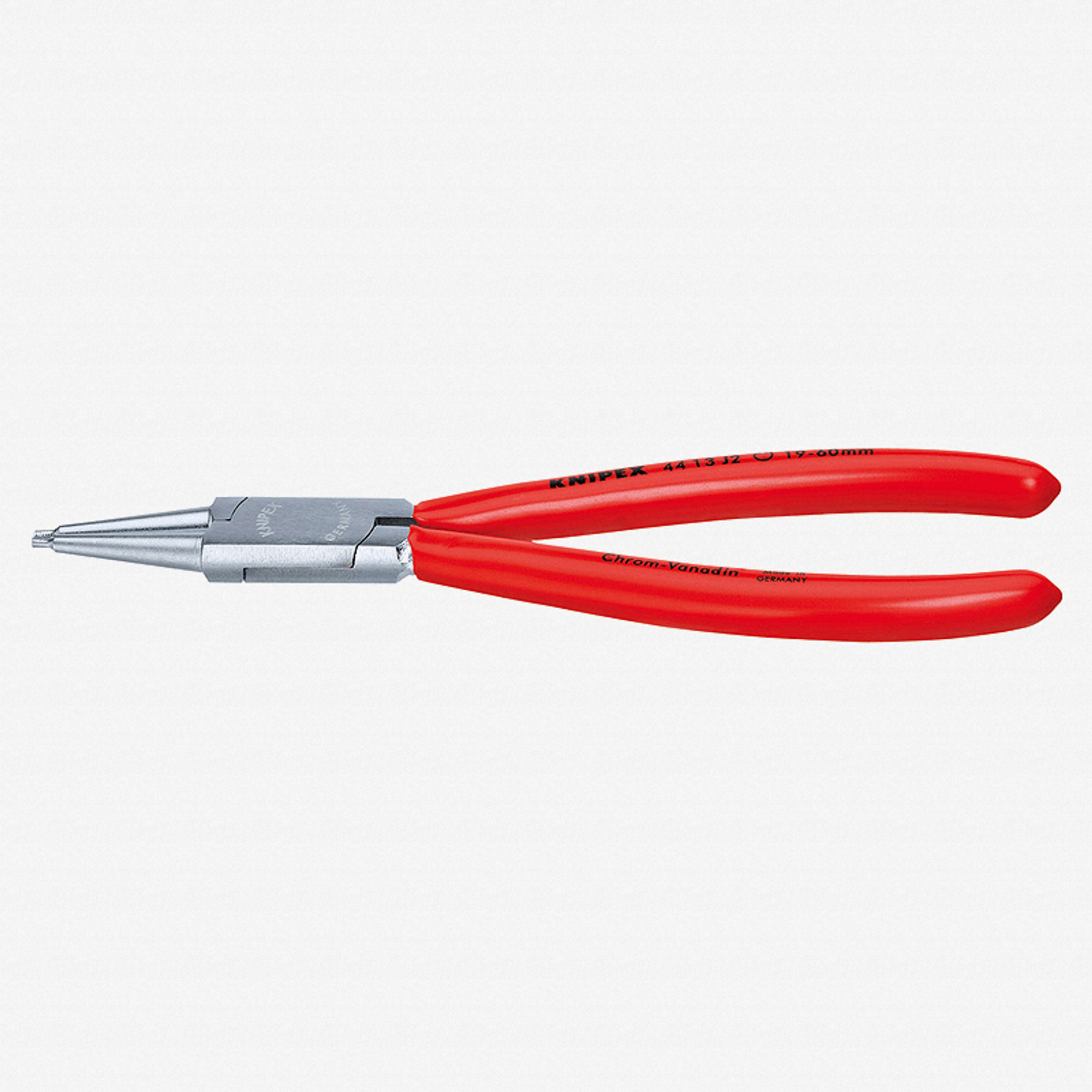 Knipex Straight Tip Internal Circlip Pliers 40-100 mm dia - Chrome w/ Plastic Grip