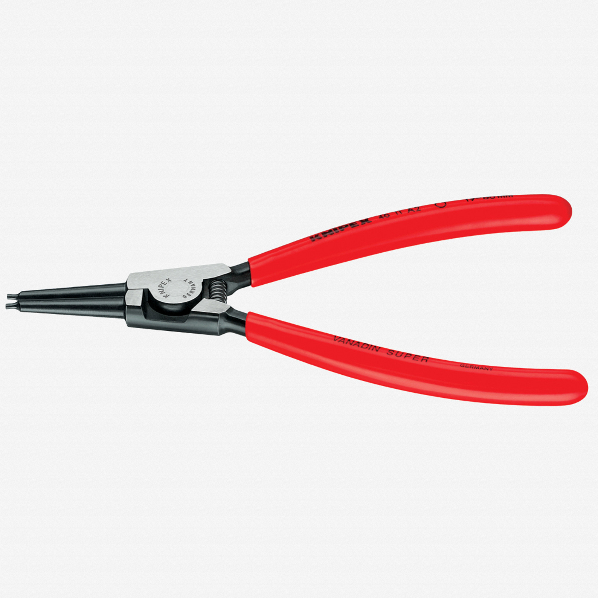 Knipex Straight Tip External Circlip Pliers 40-100 mm dia - Plastic Grip