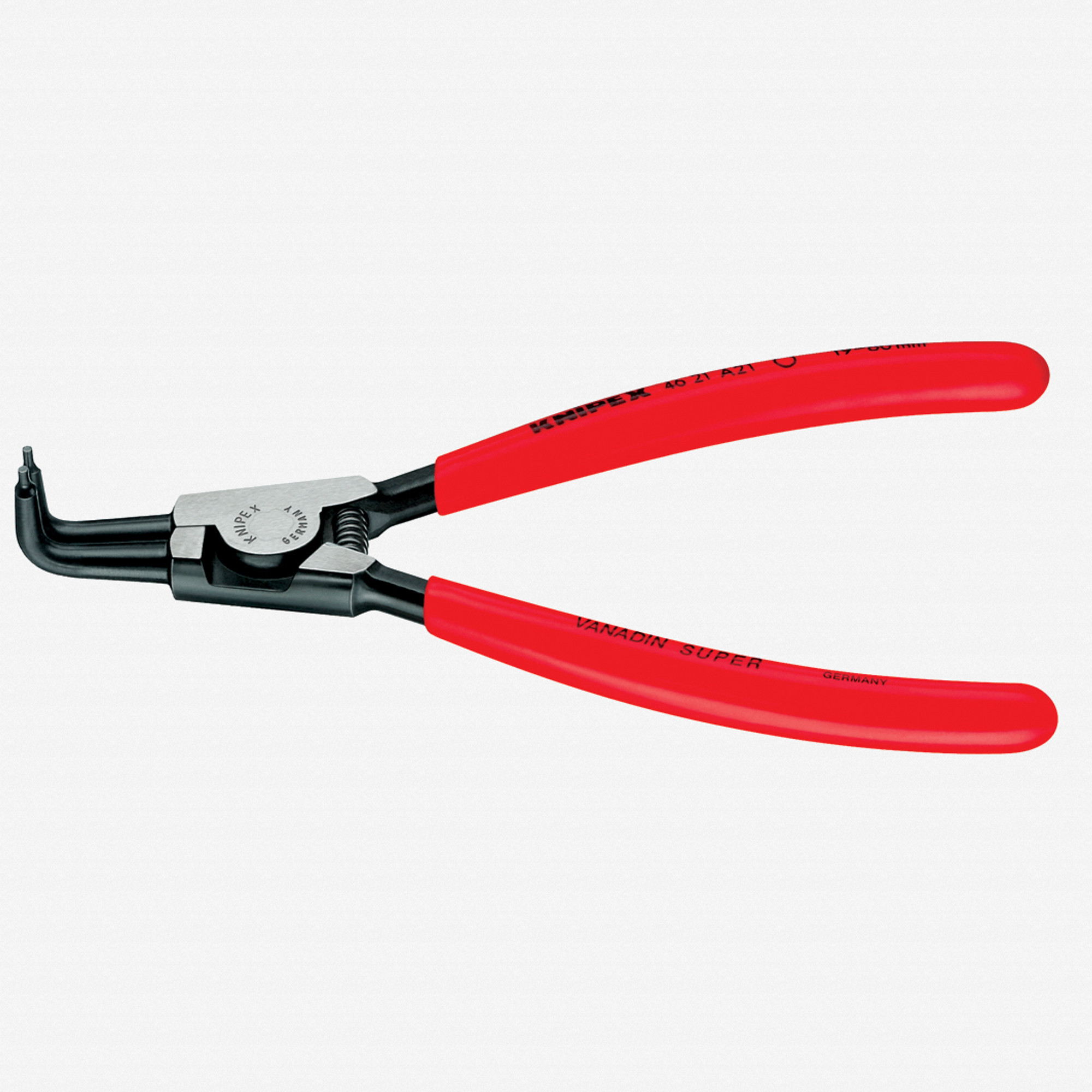 Knipex 90 Degree Angled Tip External Circlip Pliers 85-140 mm dia - Plastic Grip