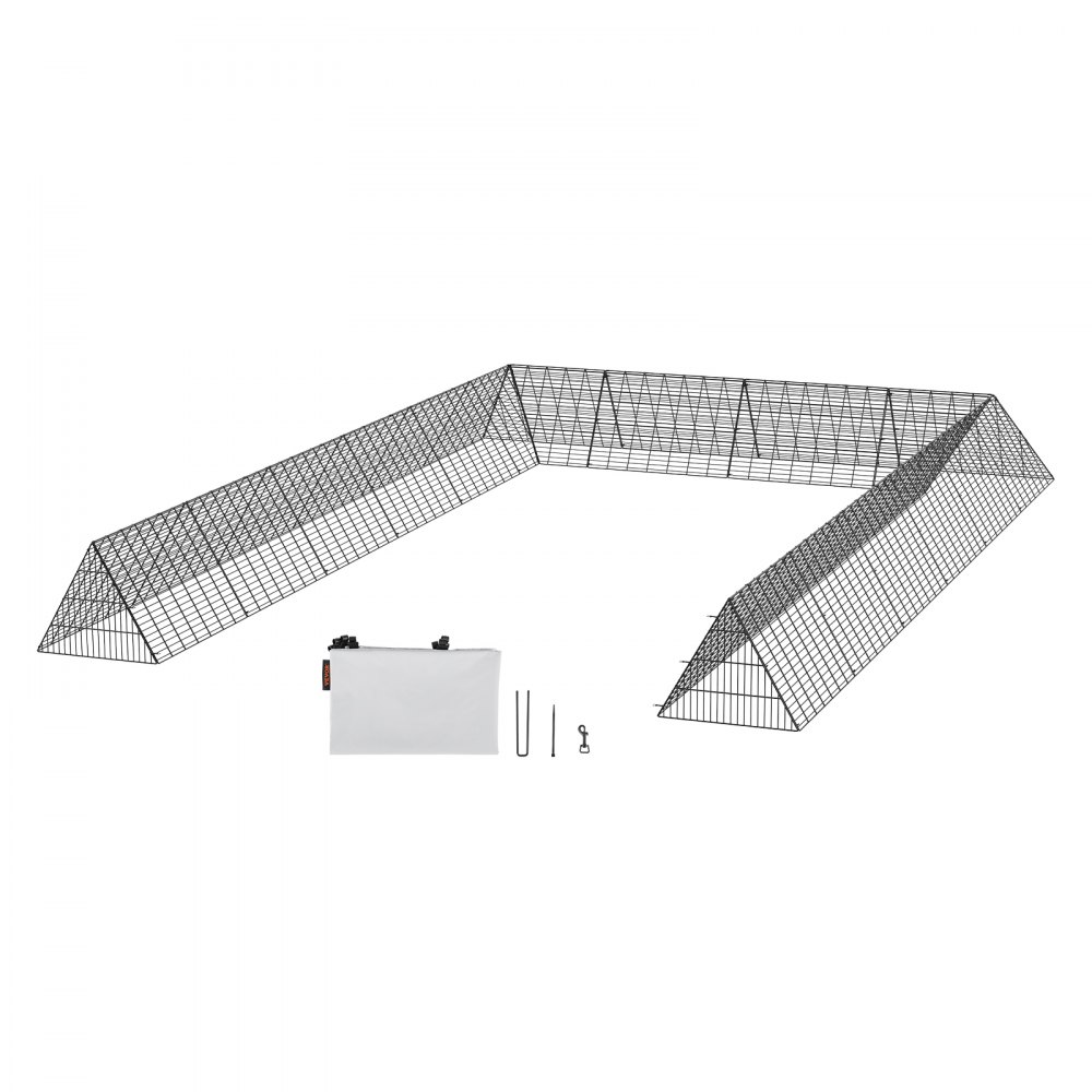 VEVOR Chicken Tunnels, 236.2 x 157.5 x 24.2 inch(LxWxH) Chicken Tunnels for Yard, Portable Chicken Tunnels for Outside with Corner Frames, 2 Sets, Suitable for Chickens, Ducks, Rabbits - YJSD2TDGJ2TZZ8O8EV0